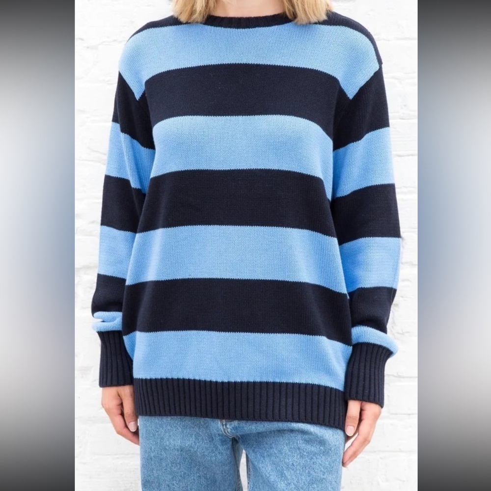Brandy Melville Brianna cotton striped crewneck sweater